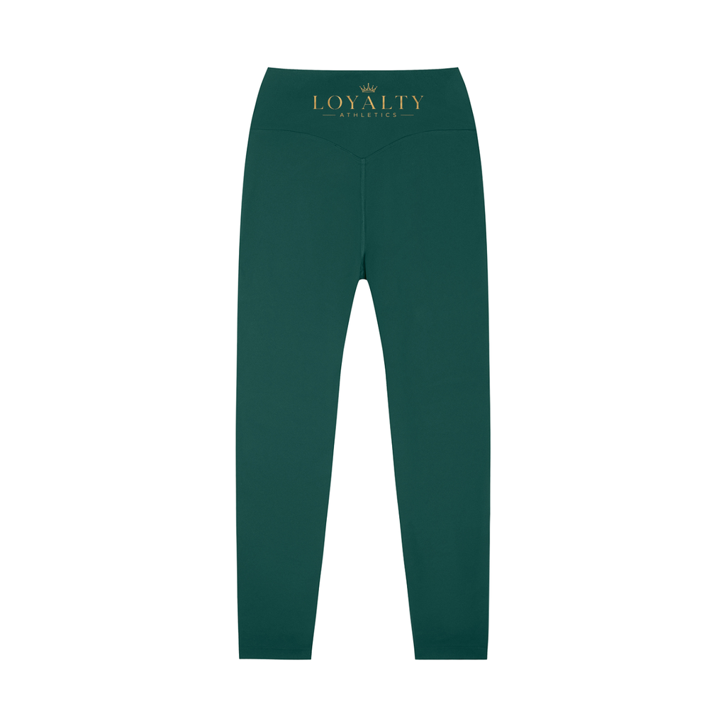 Loyalty athletics (gold wording)High-Waisted Yoga Leggings