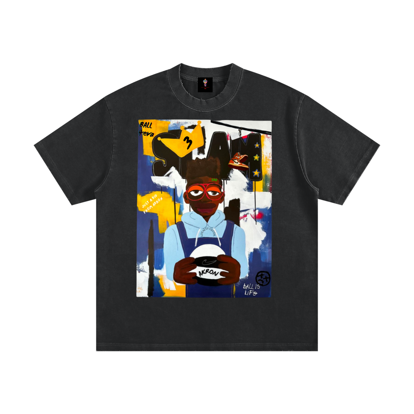 Slam Akron Vintage Washed Frayed T-Shirt