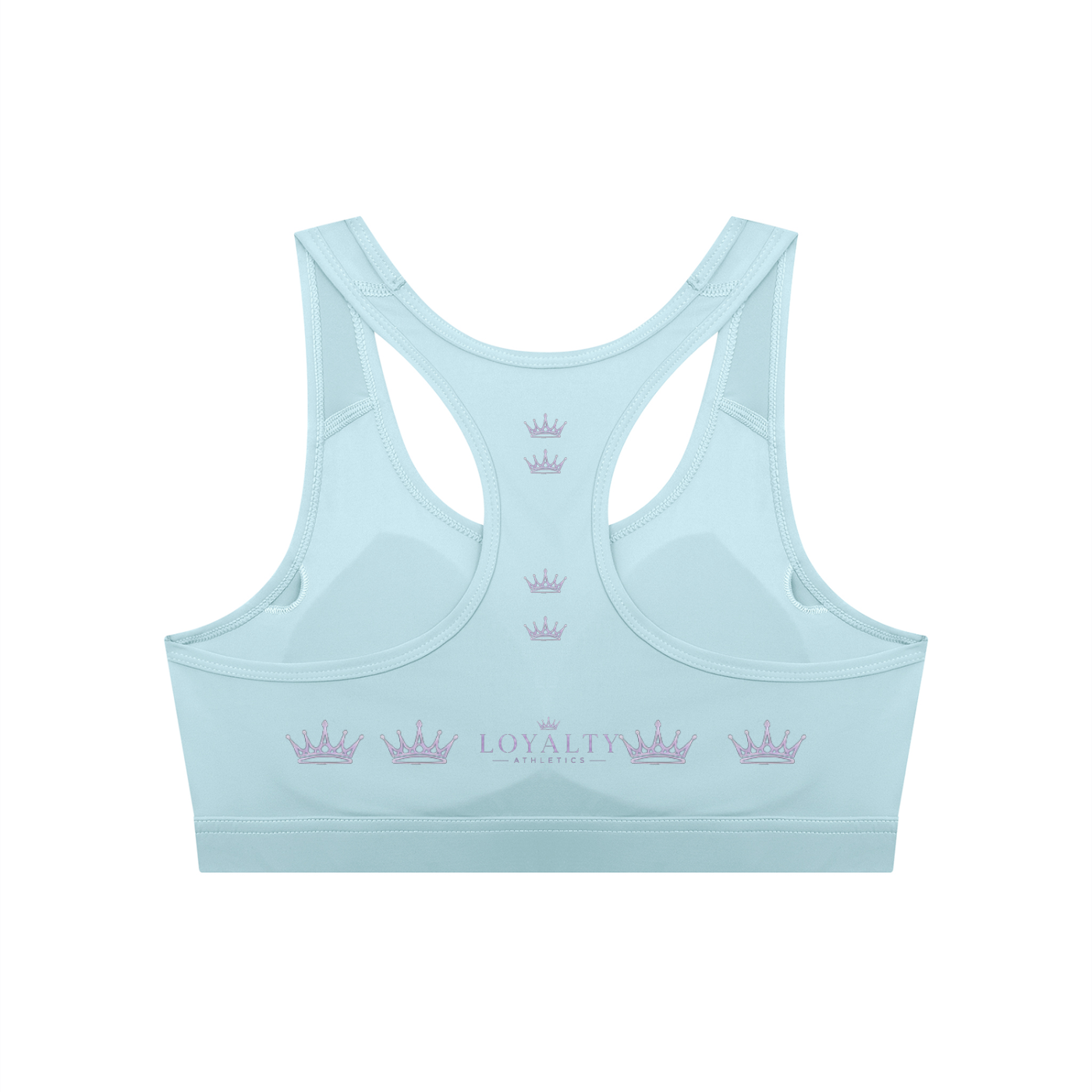 Loyalty athletics (purple wording) Women's Cropped Sports Bra