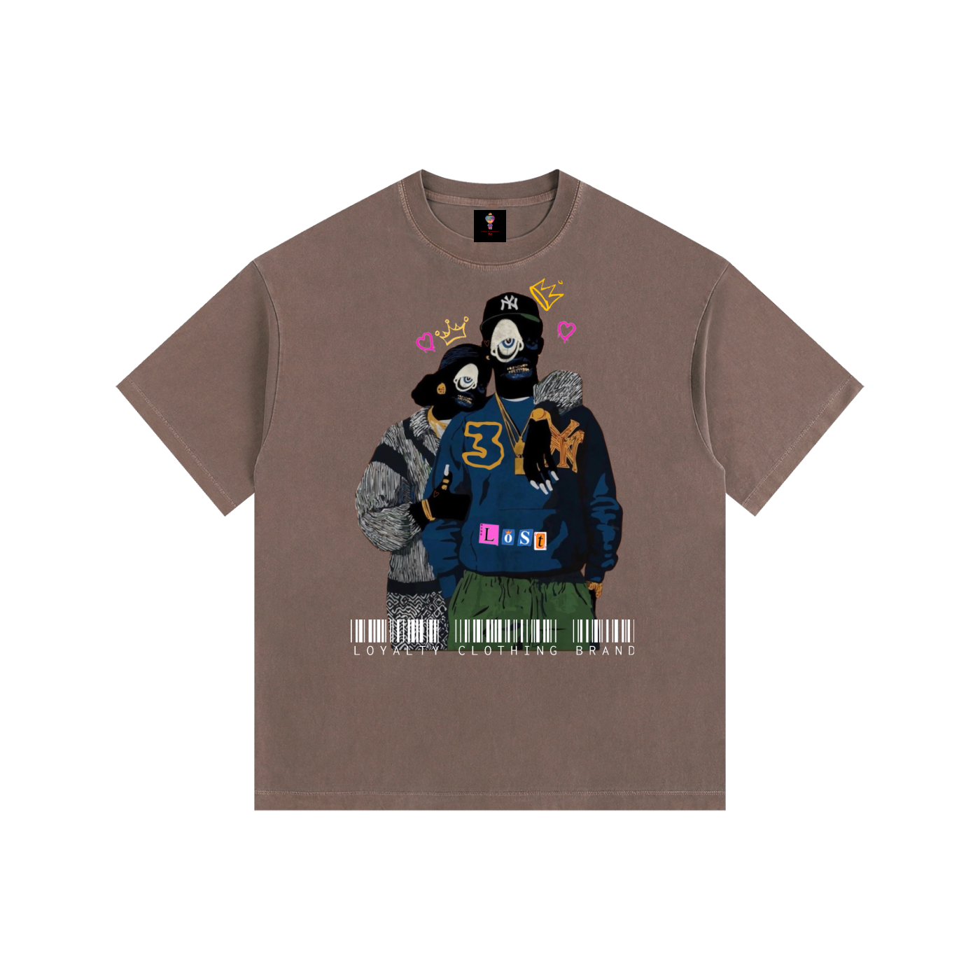 Lucid n love 2 Vintage Washed Oversized Cotton T-Shirt