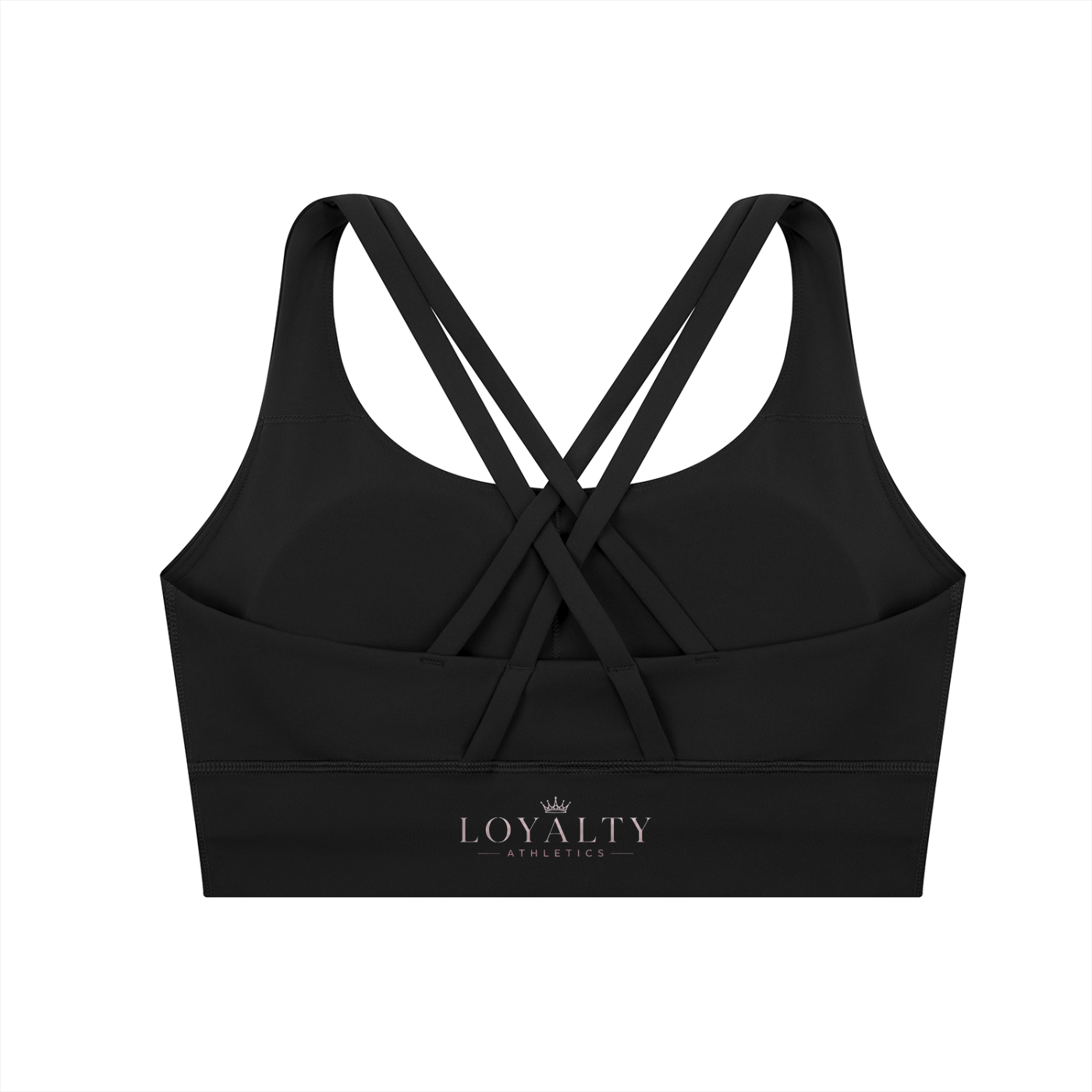 Loyalty Athletics (Purple wording)-Cross Sports Bra