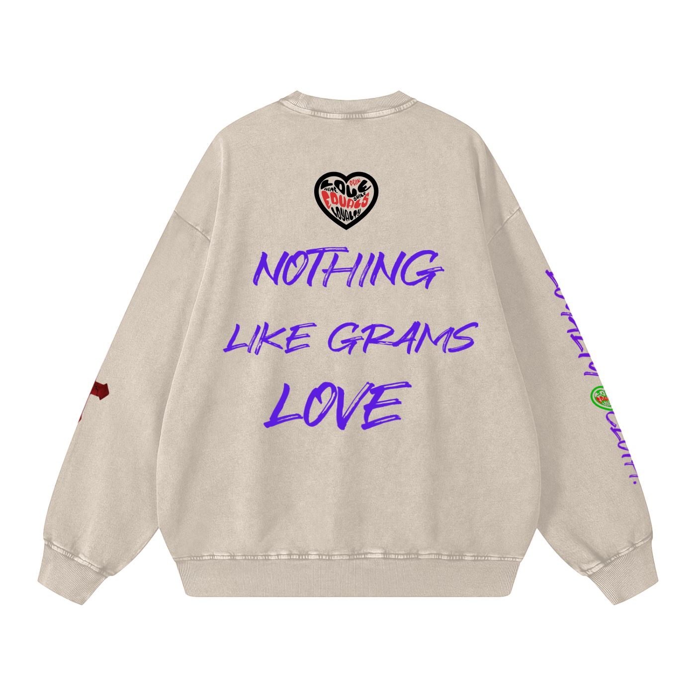 Grams Love Snow Washed Oversized Sweatshirt