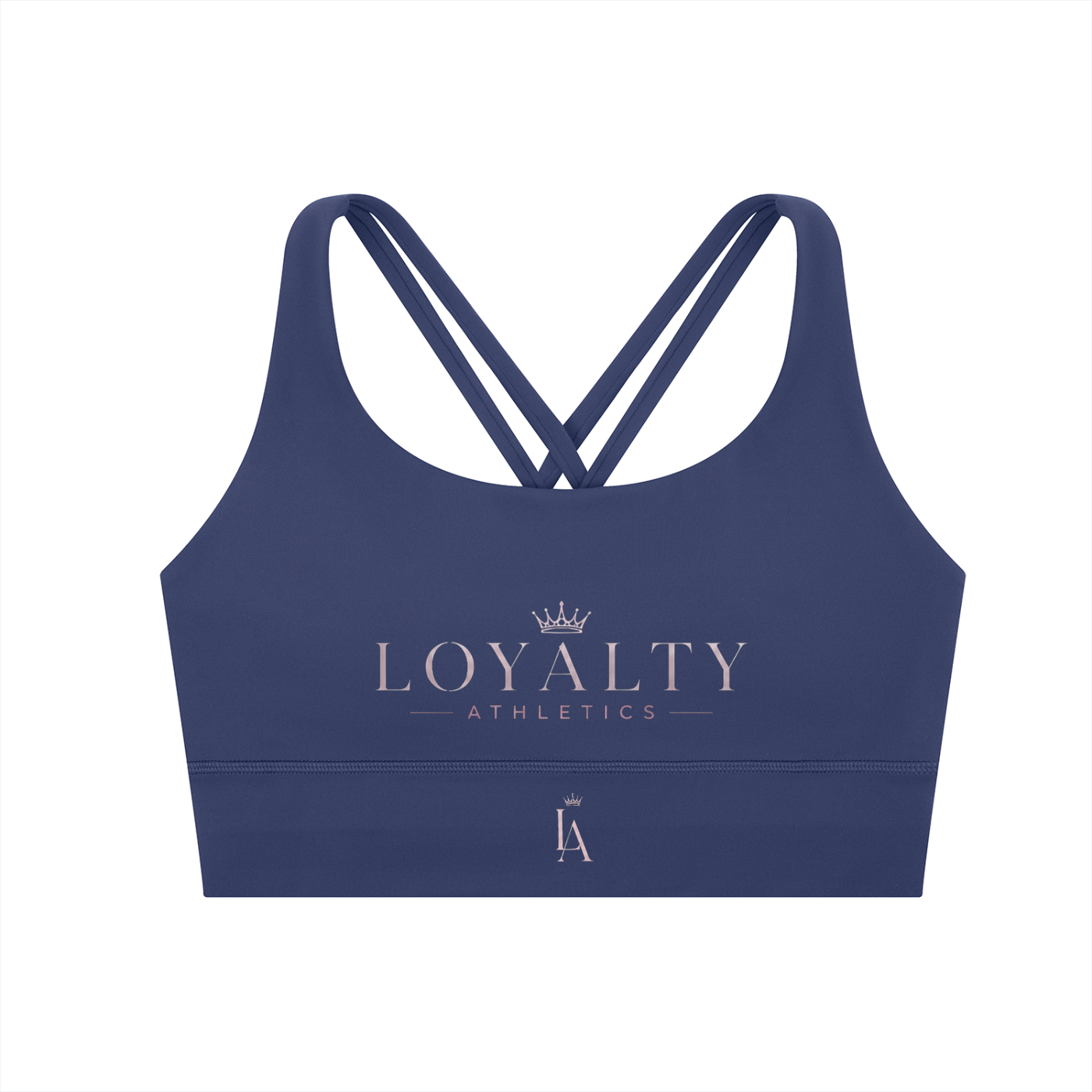 Loyalty Athletics (Purple wording)-Cross Sports Bra