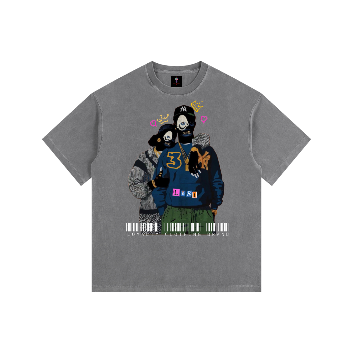 Lucid n love 2 Vintage Washed Oversized Cotton T-Shirt