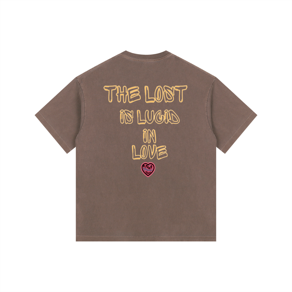 Lucid n love 2 Vintage Washed Oversized Cotton T-Shirt