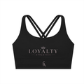 Loyalty Athletics (Purple wording)-Cross Sports Bra