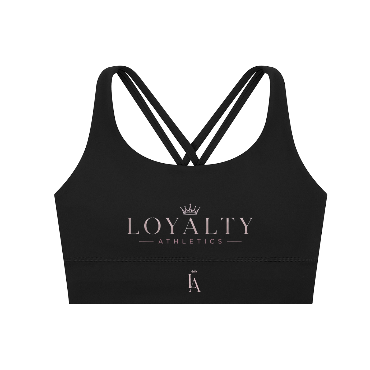 Loyalty Athletics (Purple wording)-Cross Sports Bra