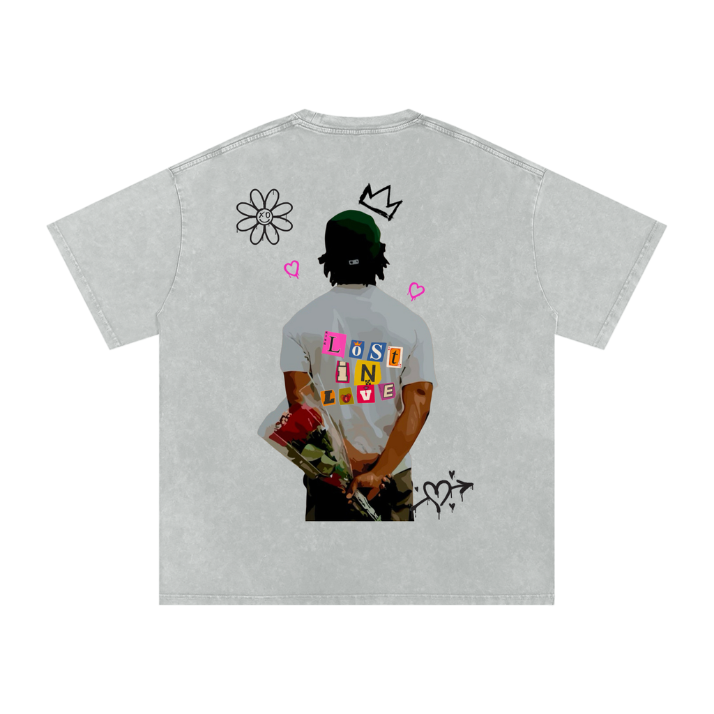 Lost n love Acid Wash Oversize T-Shirt