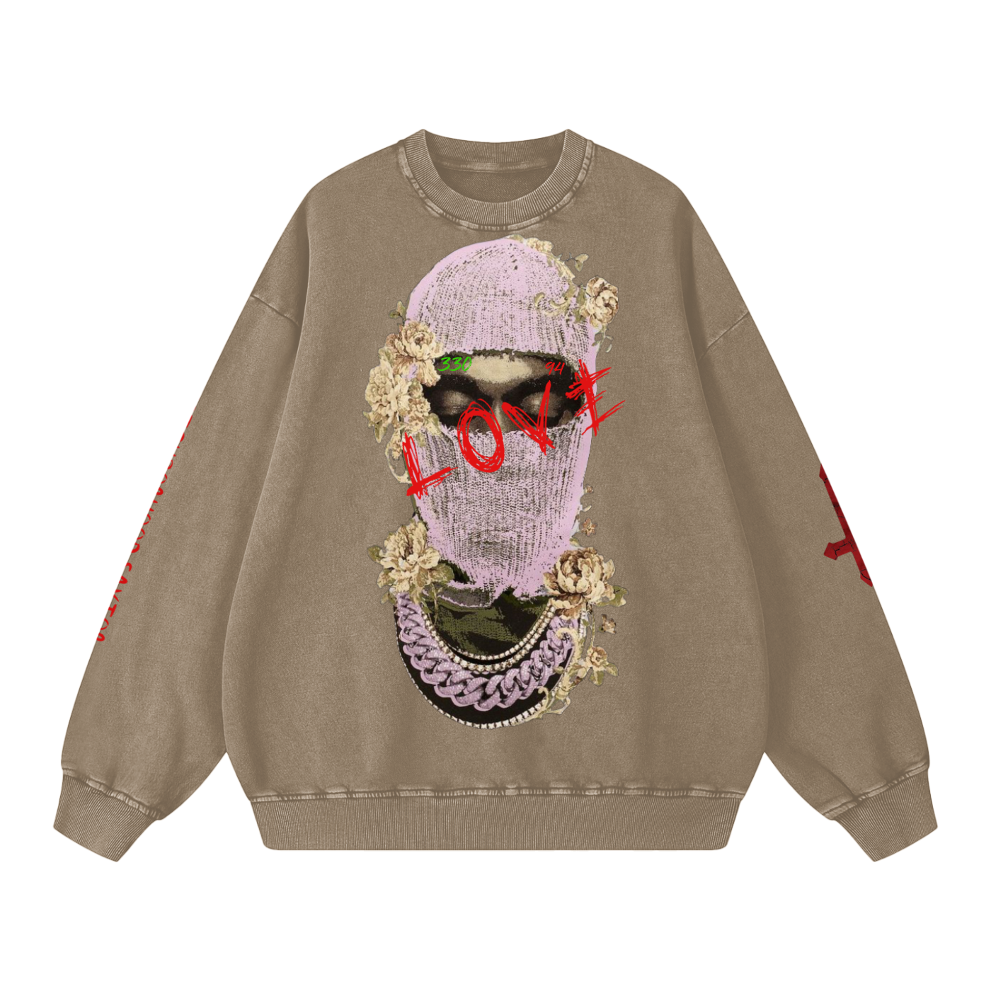 Cloaked lover Snow Washed Oversized Sweatshirt