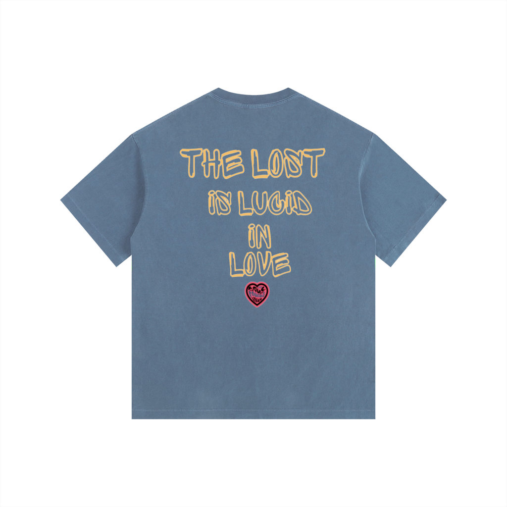 Lucid n love 2 Vintage Washed Oversized Cotton T-Shirt