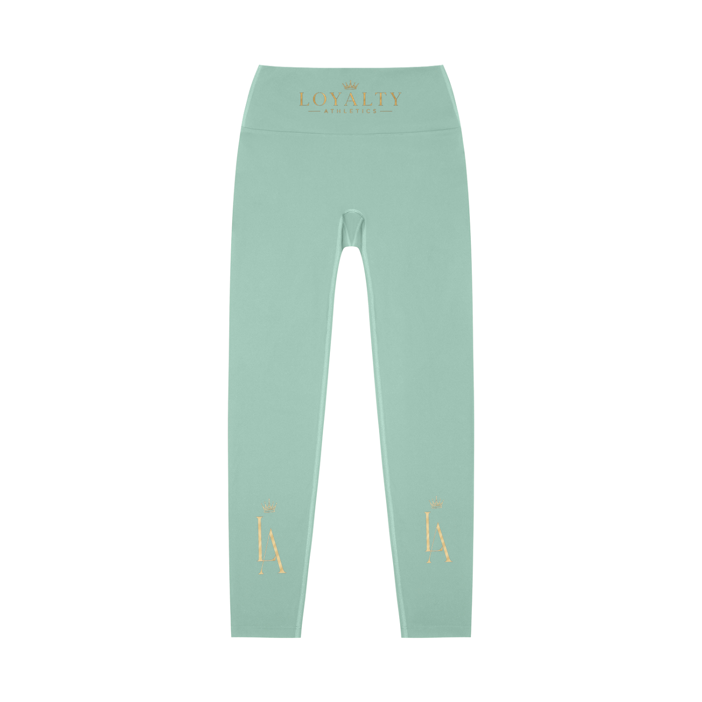 Loyalty athletics (gold wording)High-Waisted Yoga Leggings