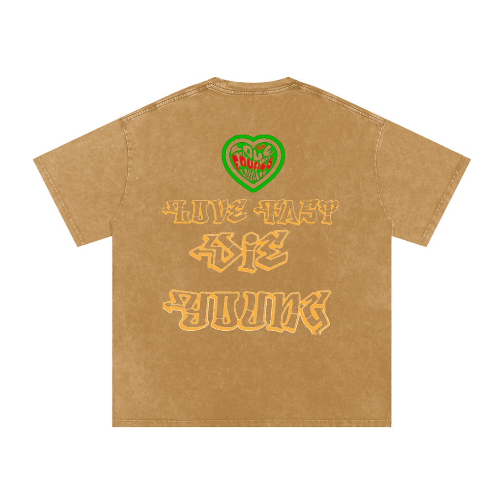 LUCID NIGHTMARES 3 Acid Wash Oversize T-Shirt