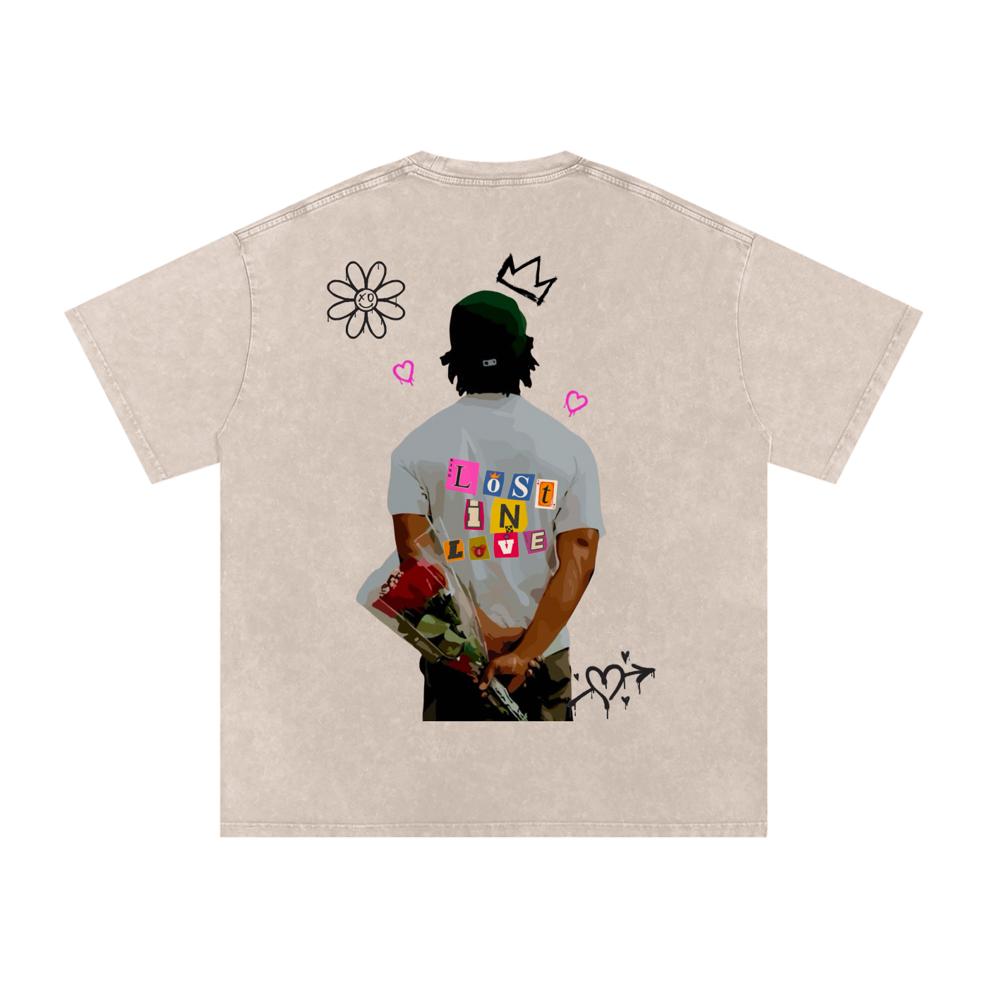 Lost n love Acid Wash Oversize T-Shirt