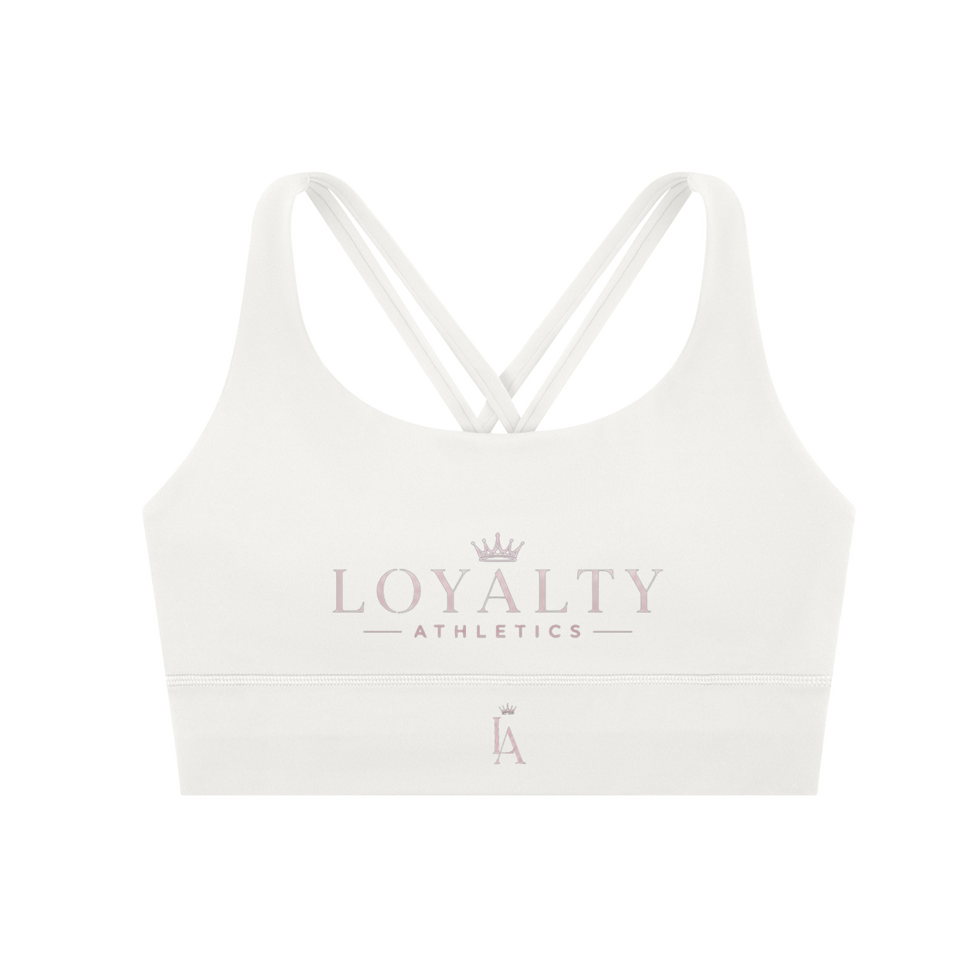 Loyalty Athletics (Purple wording)-Cross Sports Bra