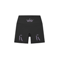 Loyalty athletics (purple wording) Women's High-Waisted Biker Shorts