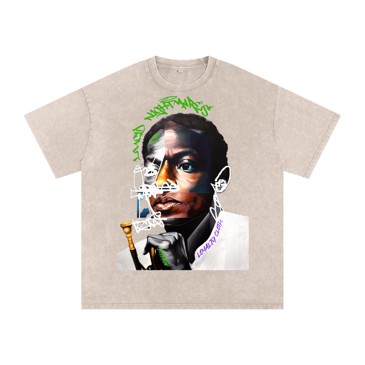 Lucid nightmares Acid Wash Oversize T-Shirt