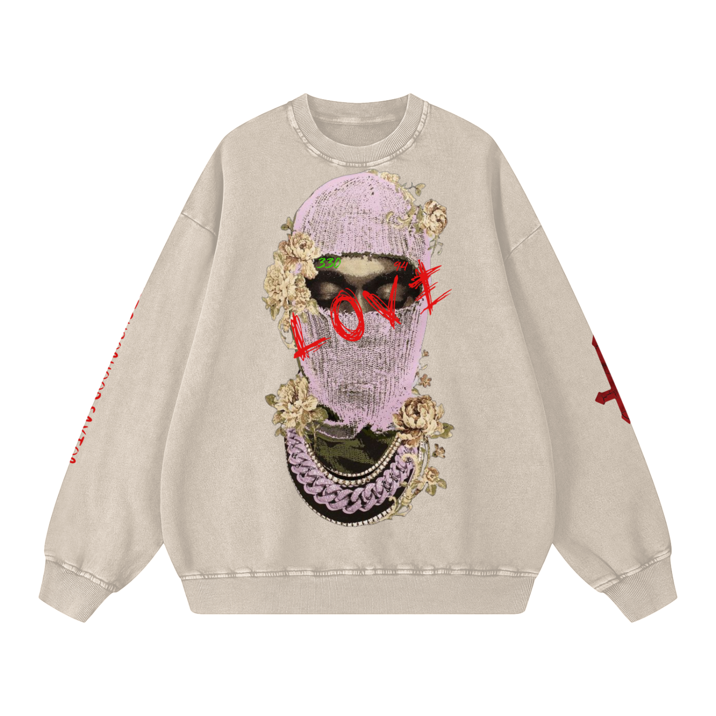 Cloaked lover Snow Washed Oversized Sweatshirt