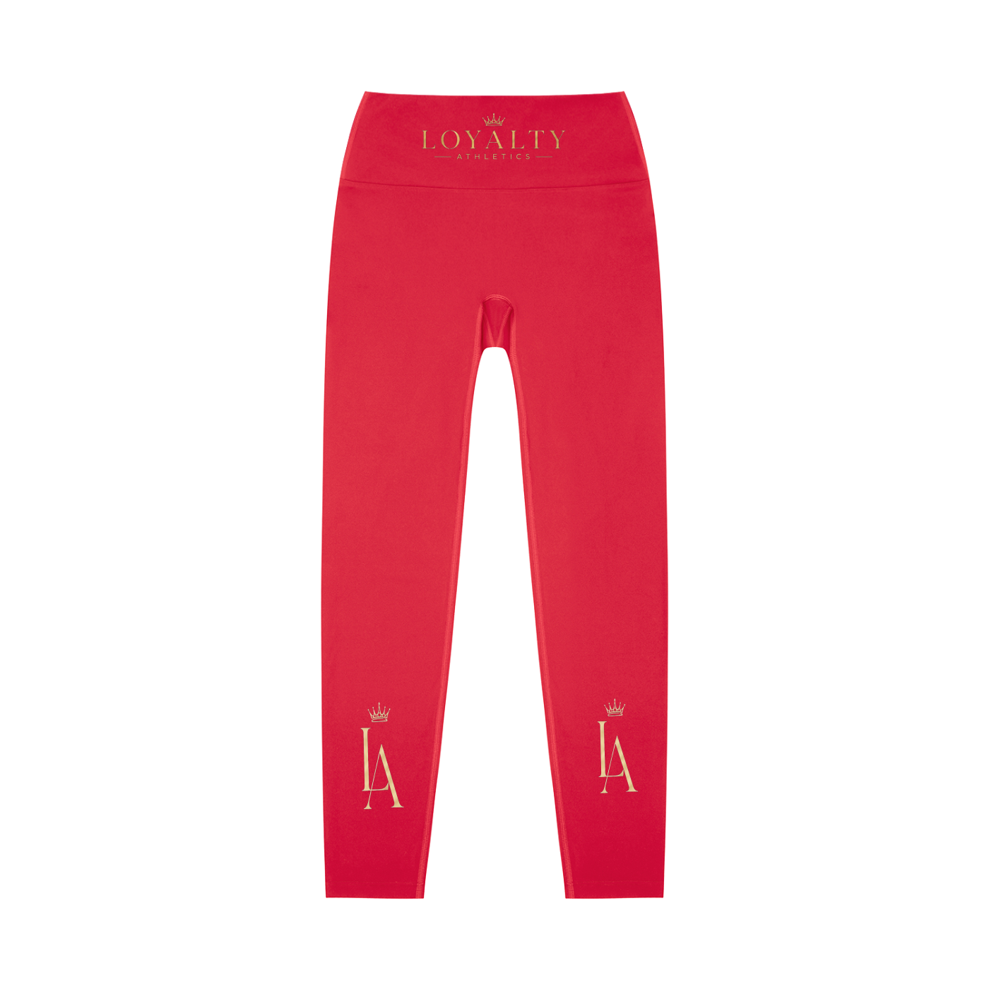 Loyalty athletics (gold wording)High-Waisted Yoga Leggings
