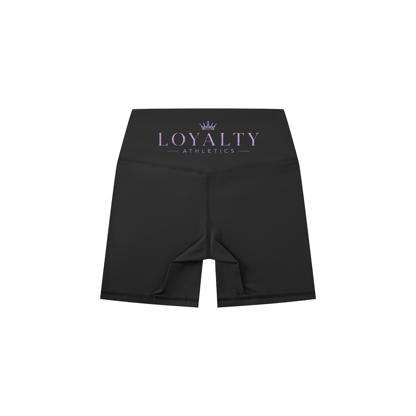 Loyalty athletics (purple wording) Women's High-Waisted Biker Shorts