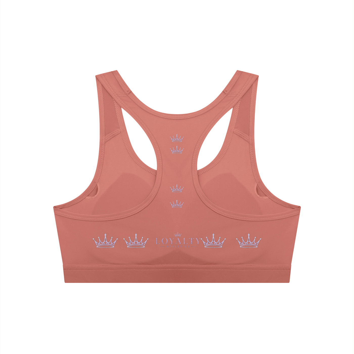Loyalty athletics (purple wording) Women's Cropped Sports Bra