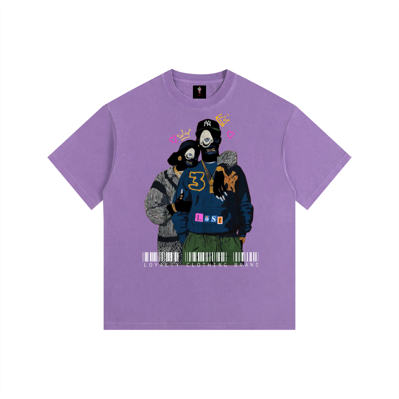 Lucid n love 2 Vintage Washed Oversized Cotton T-Shirt