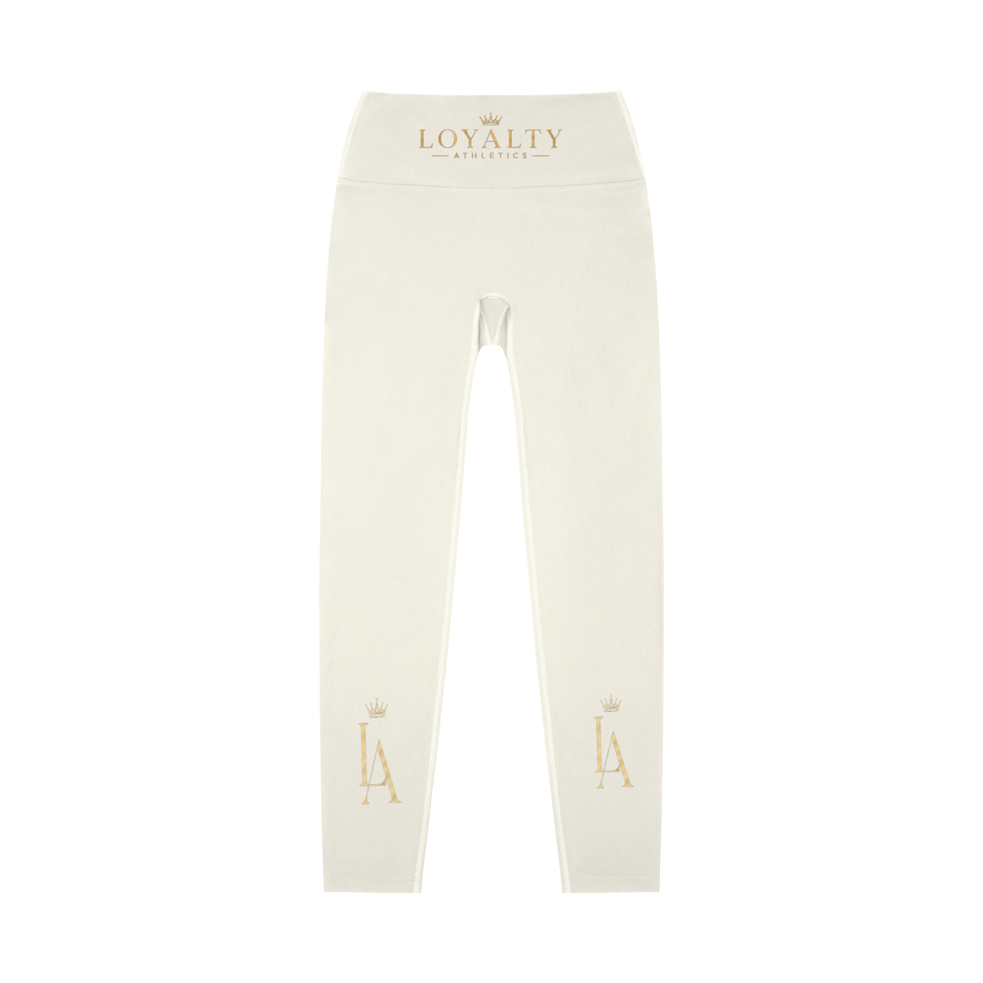 Loyalty athletics (gold wording)High-Waisted Yoga Leggings