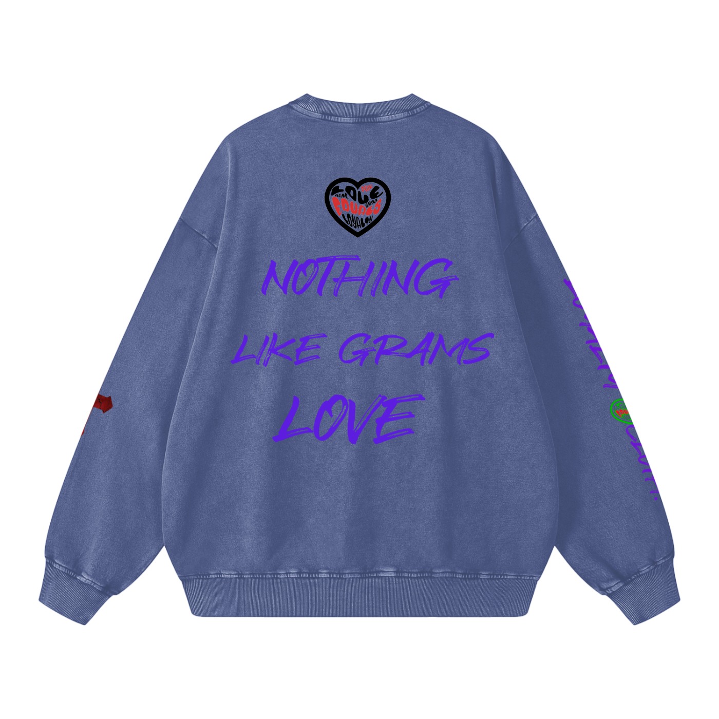 Grams Love Snow Washed Oversized Sweatshirt