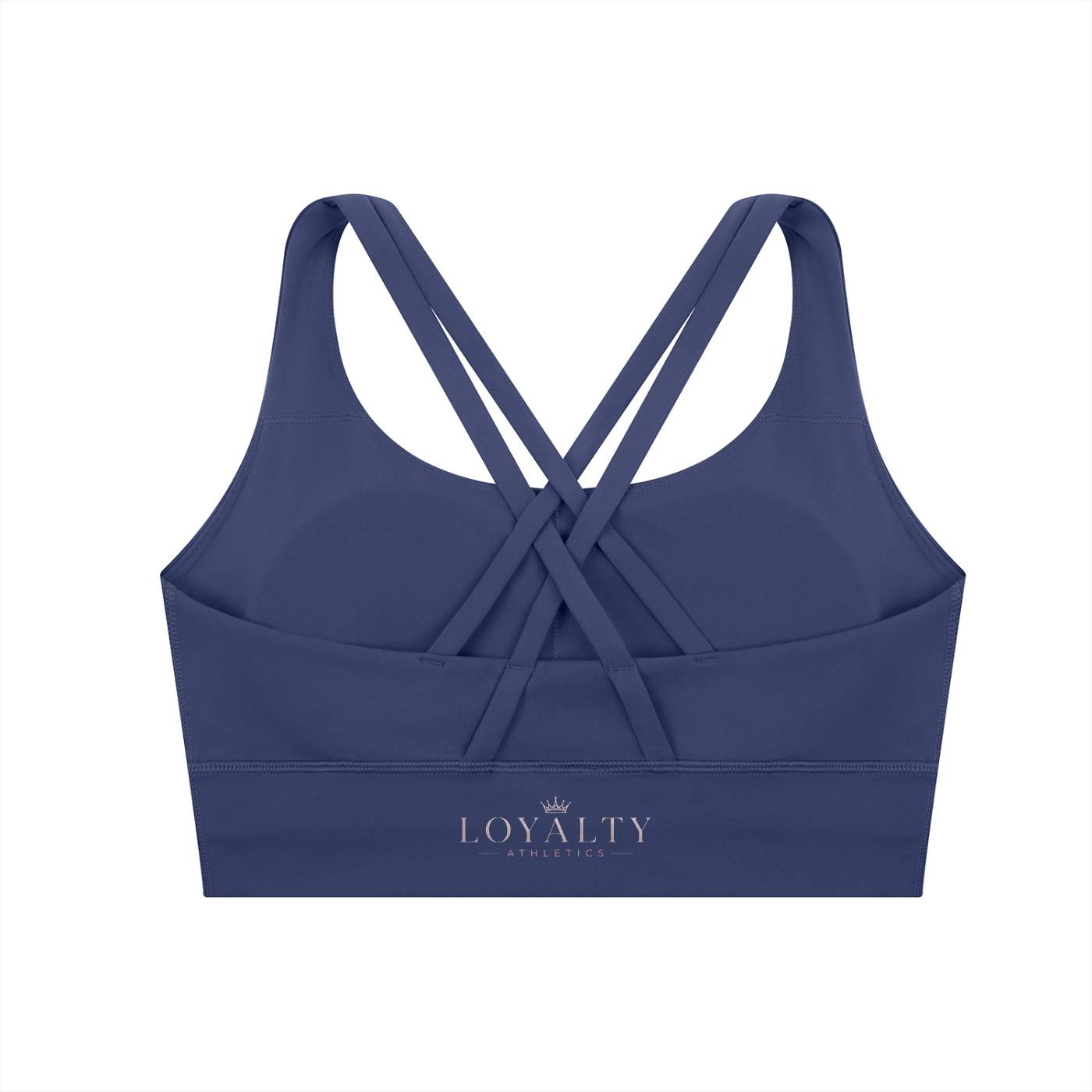 Loyalty Athletics (Purple wording)-Cross Sports Bra