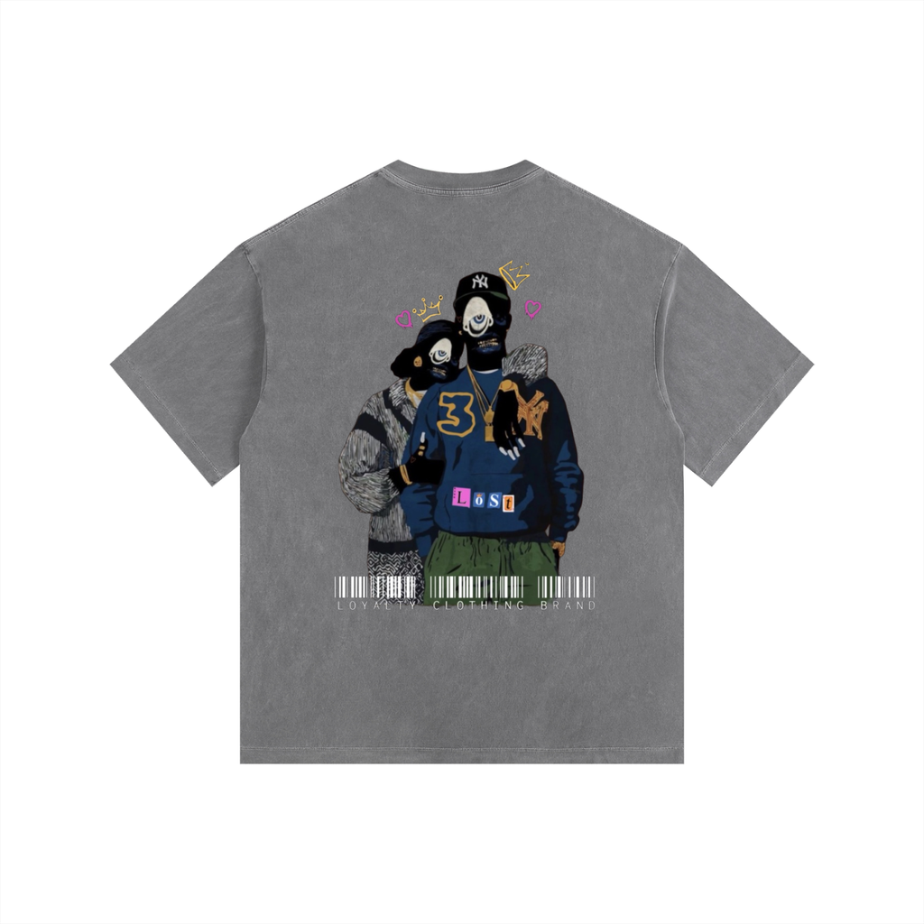 Lost in love 2 Vintage Washed Oversized Cotton T-Shirt