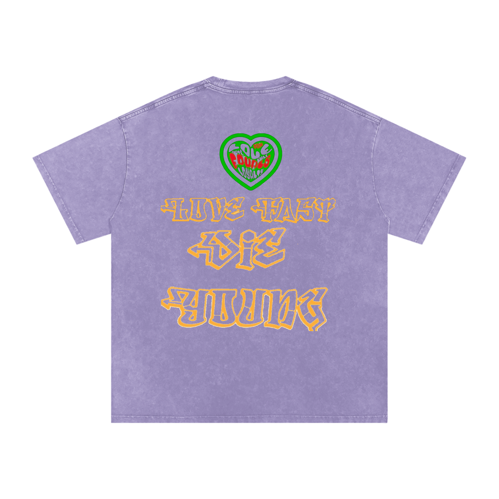 LUCID NIGHTMARES 3 Acid Wash Oversize T-Shirt