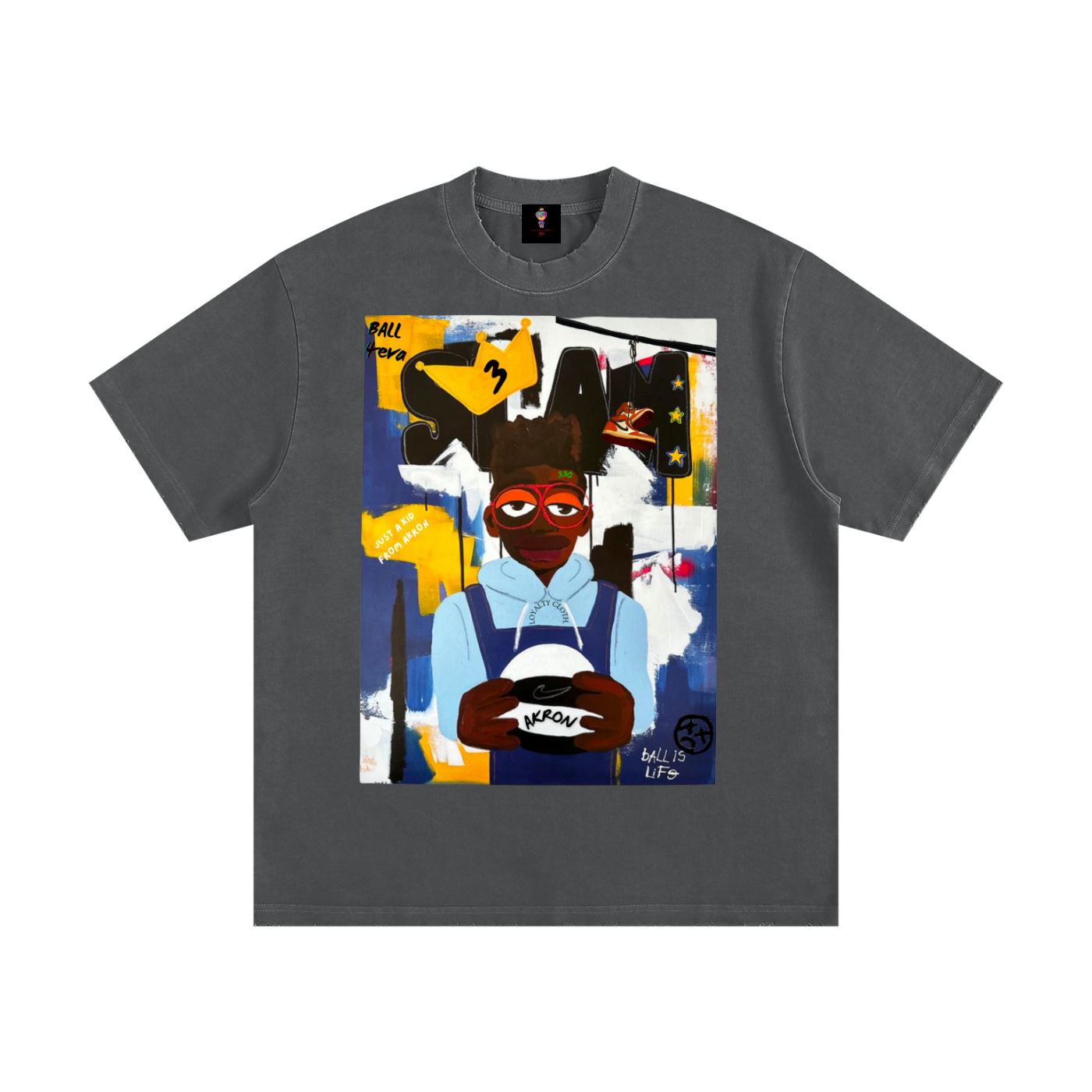 Slam Akron Vintage Washed Frayed T-Shirt