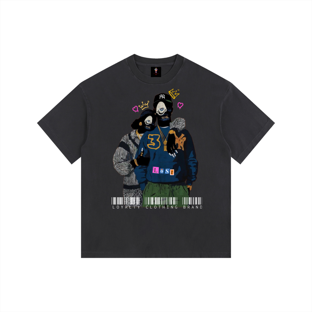 Lucid n love 2 Vintage Washed Oversized Cotton T-Shirt