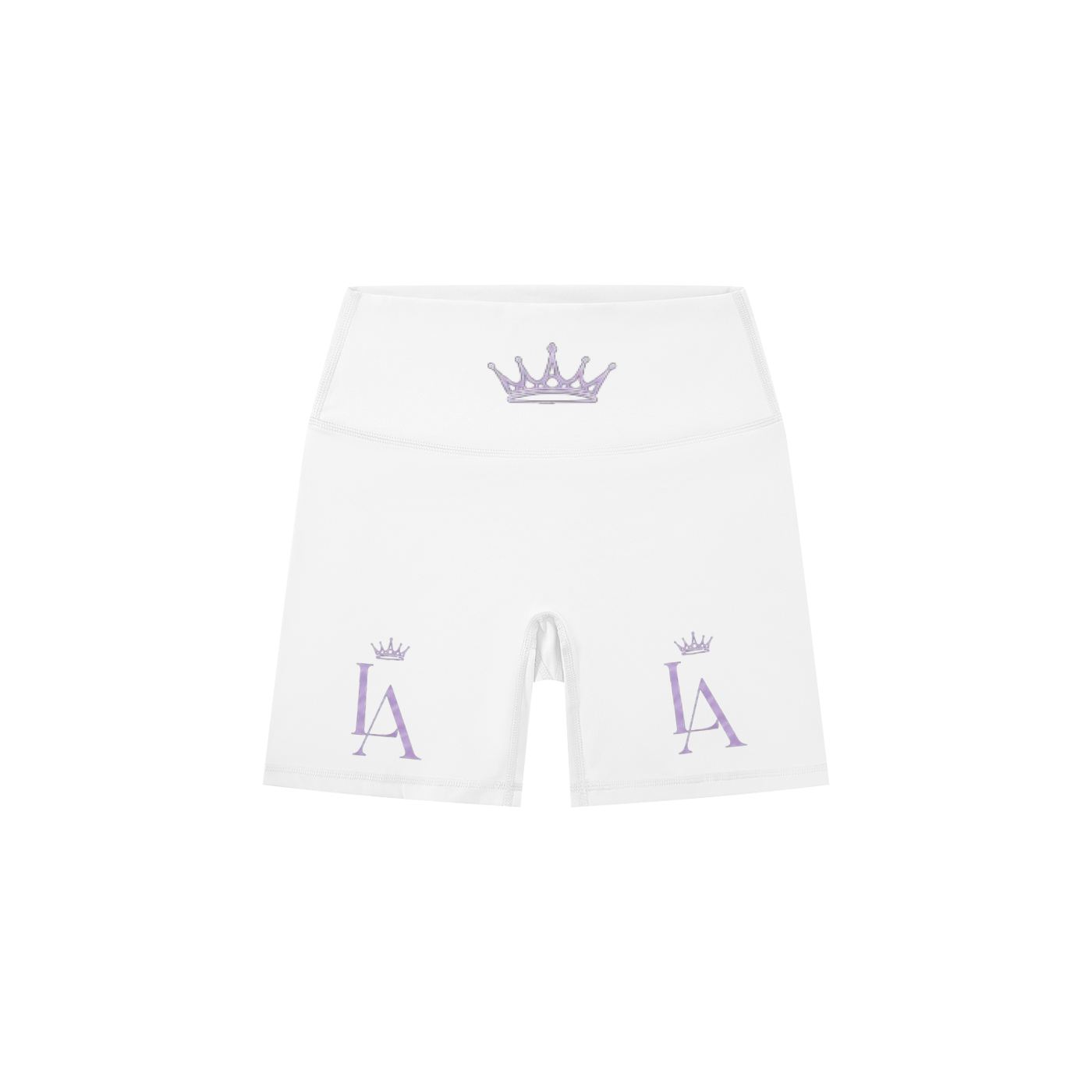 Loyalty athletics (purple wording) Women's High-Waisted Biker Shorts