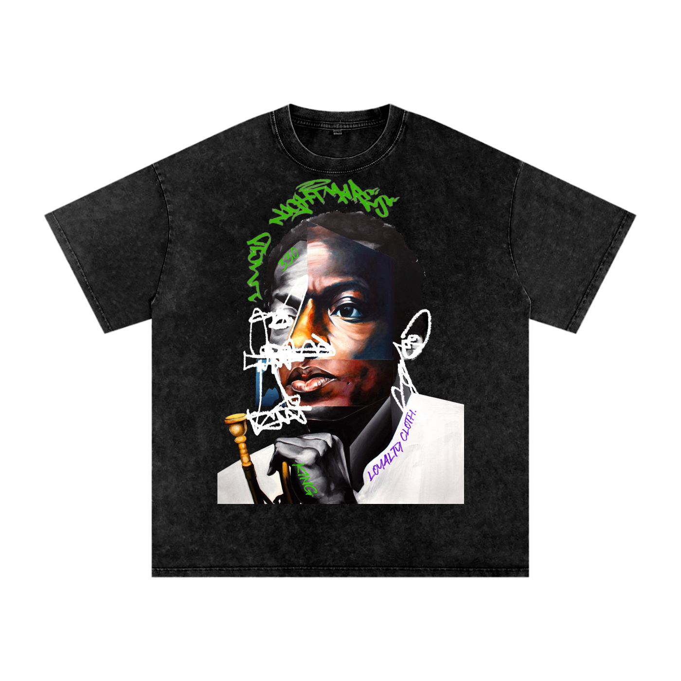 Lucid nightmares Acid Wash Oversize T-Shirt