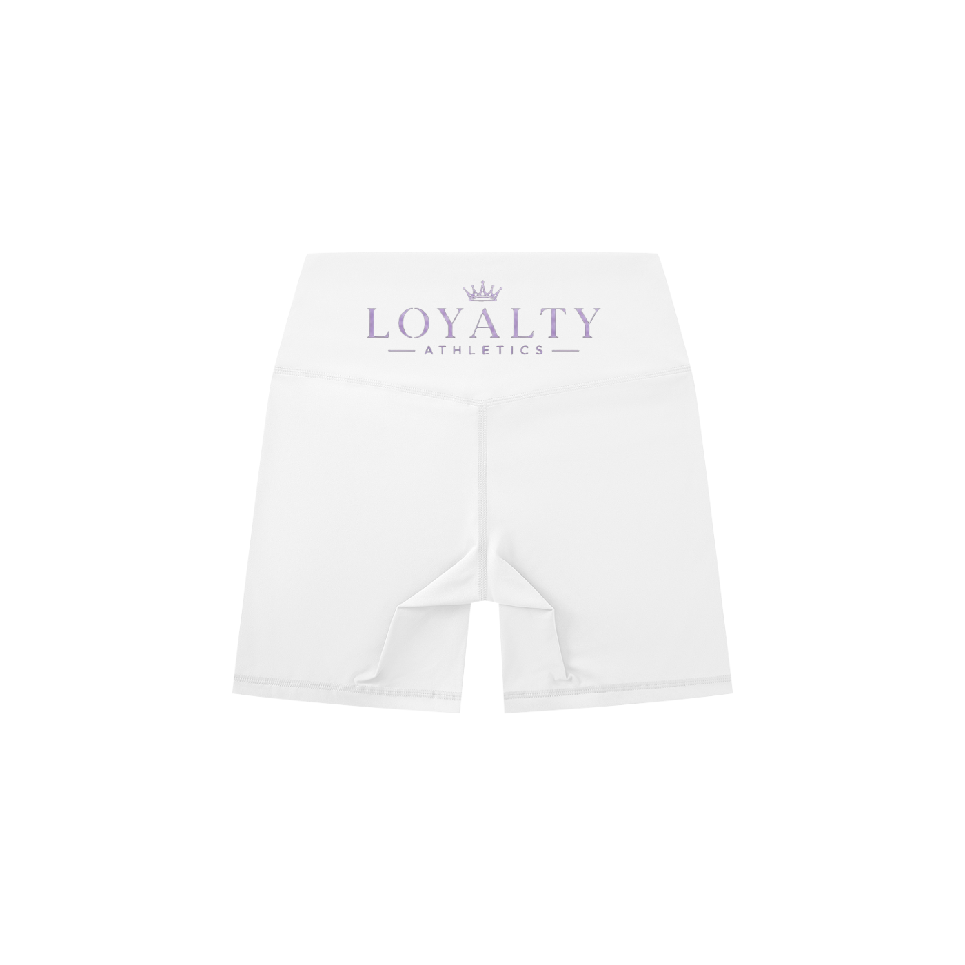 Loyalty athletics (purple wording) Women's High-Waisted Biker Shorts