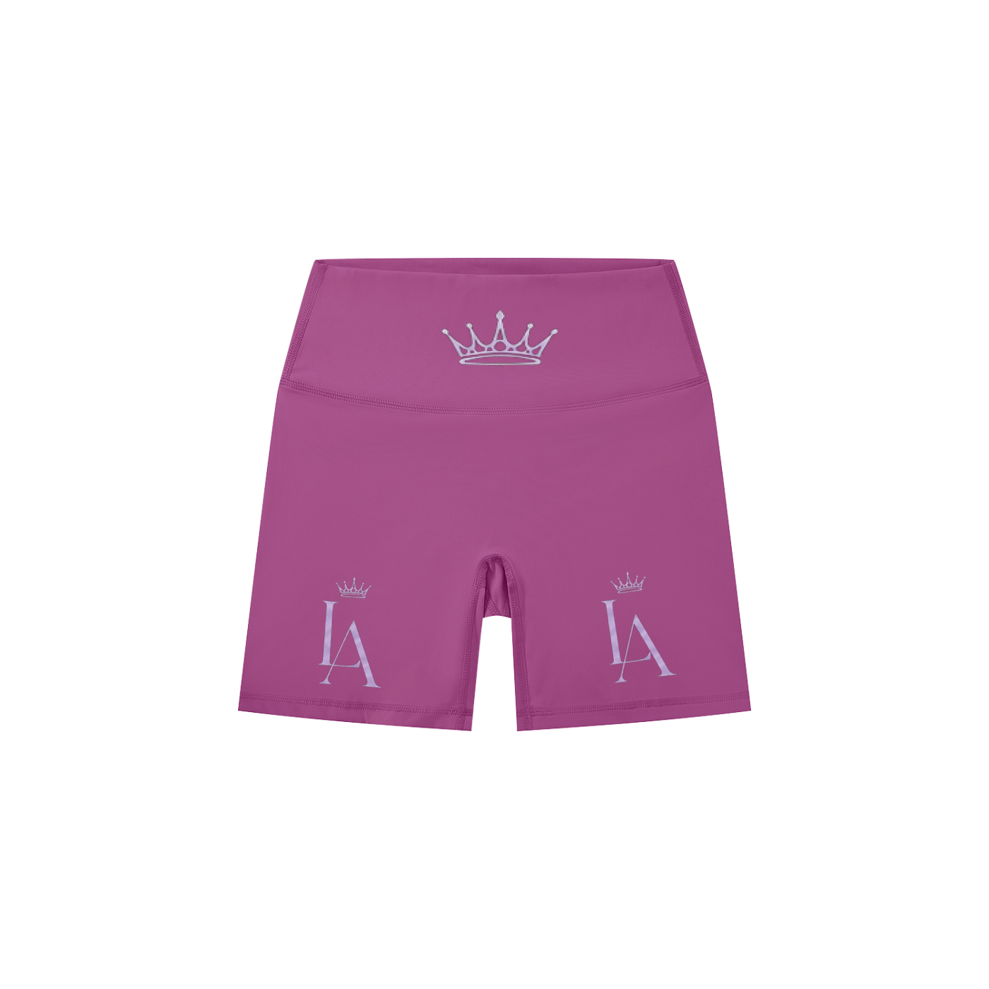 Loyalty athletics (purple wording) Women's High-Waisted Biker Shorts