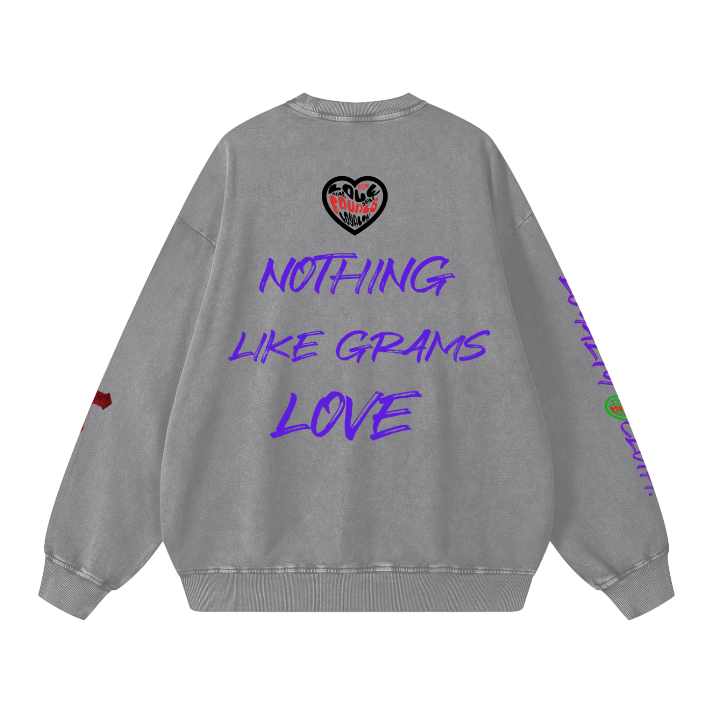 Grams Love Snow Washed Oversized Sweatshirt