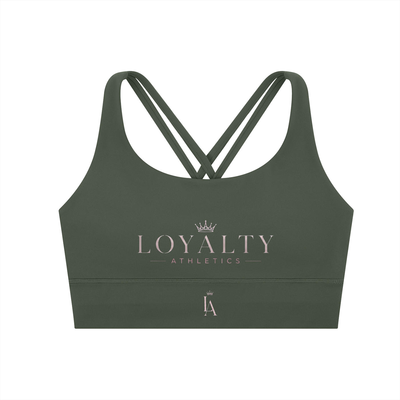 Loyalty Athletics (Purple wording)-Cross Sports Bra