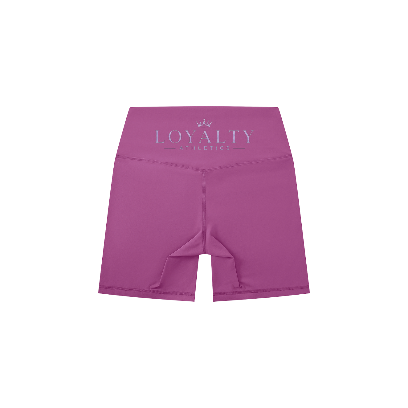 Loyalty athletics (purple wording) Women's High-Waisted Biker Shorts