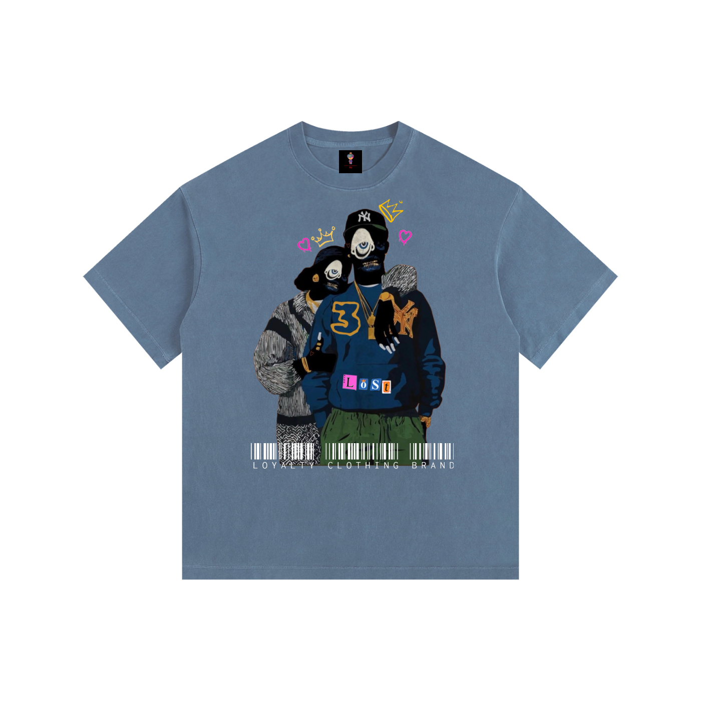 Lucid n love 2 Vintage Washed Oversized Cotton T-Shirt