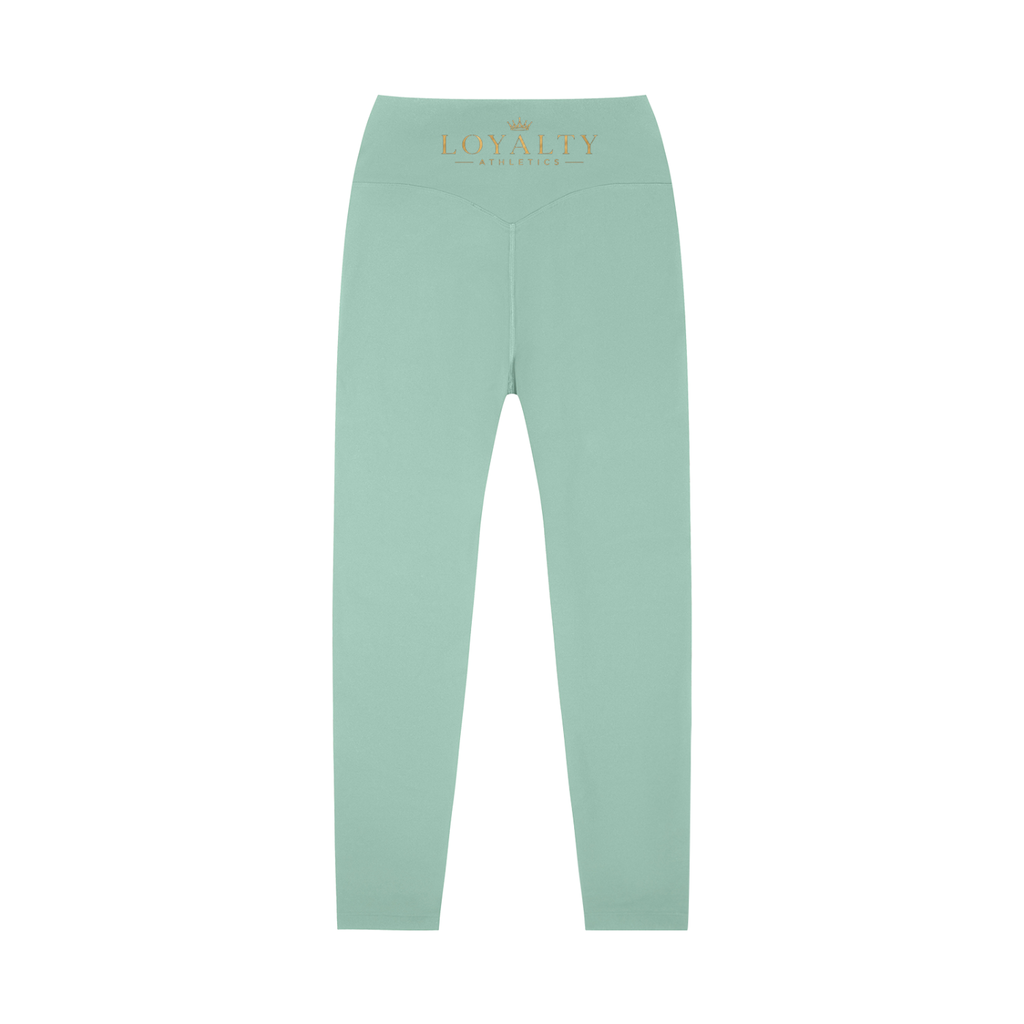 Loyalty athletics (gold wording)High-Waisted Yoga Leggings