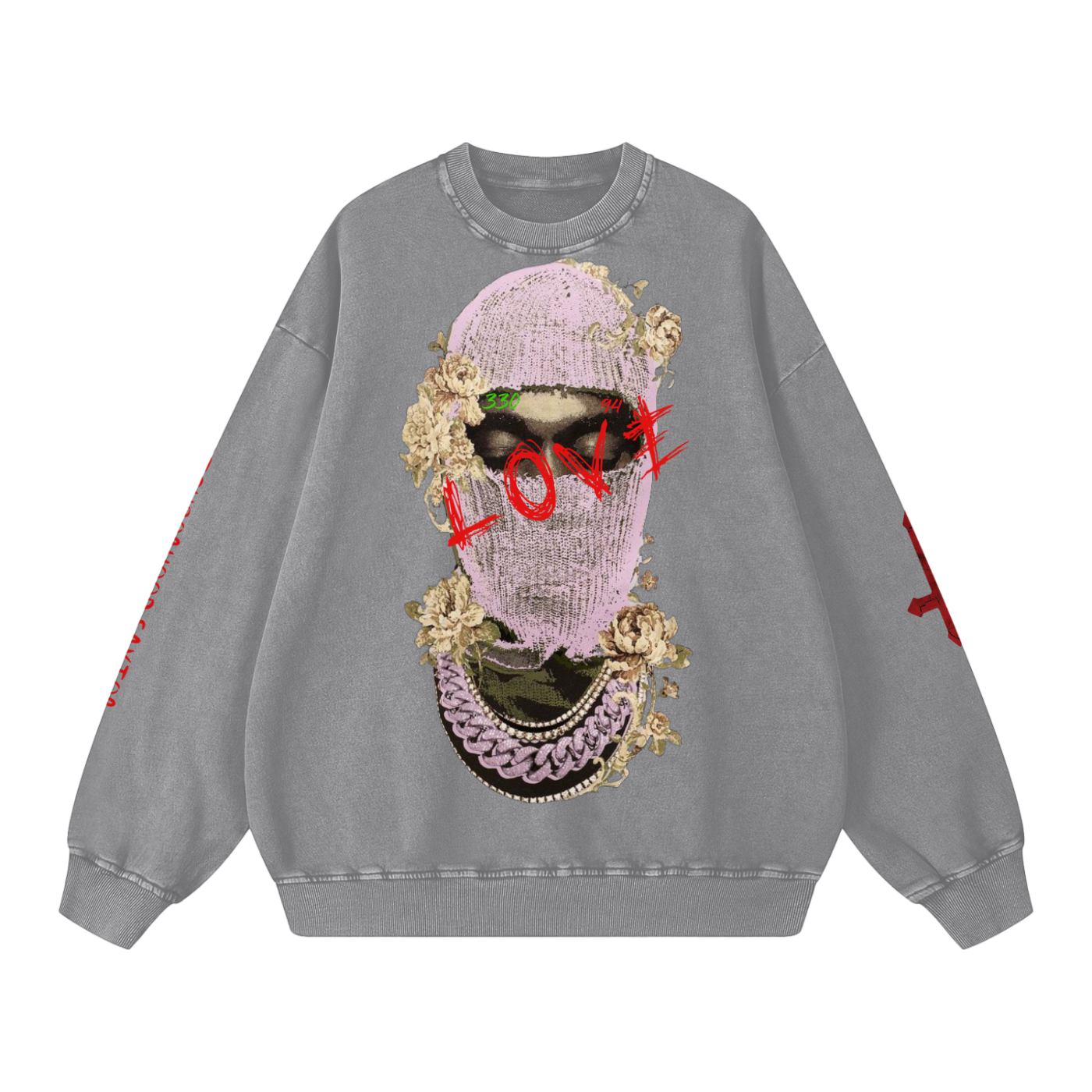 Cloaked lover Snow Washed Oversized Sweatshirt