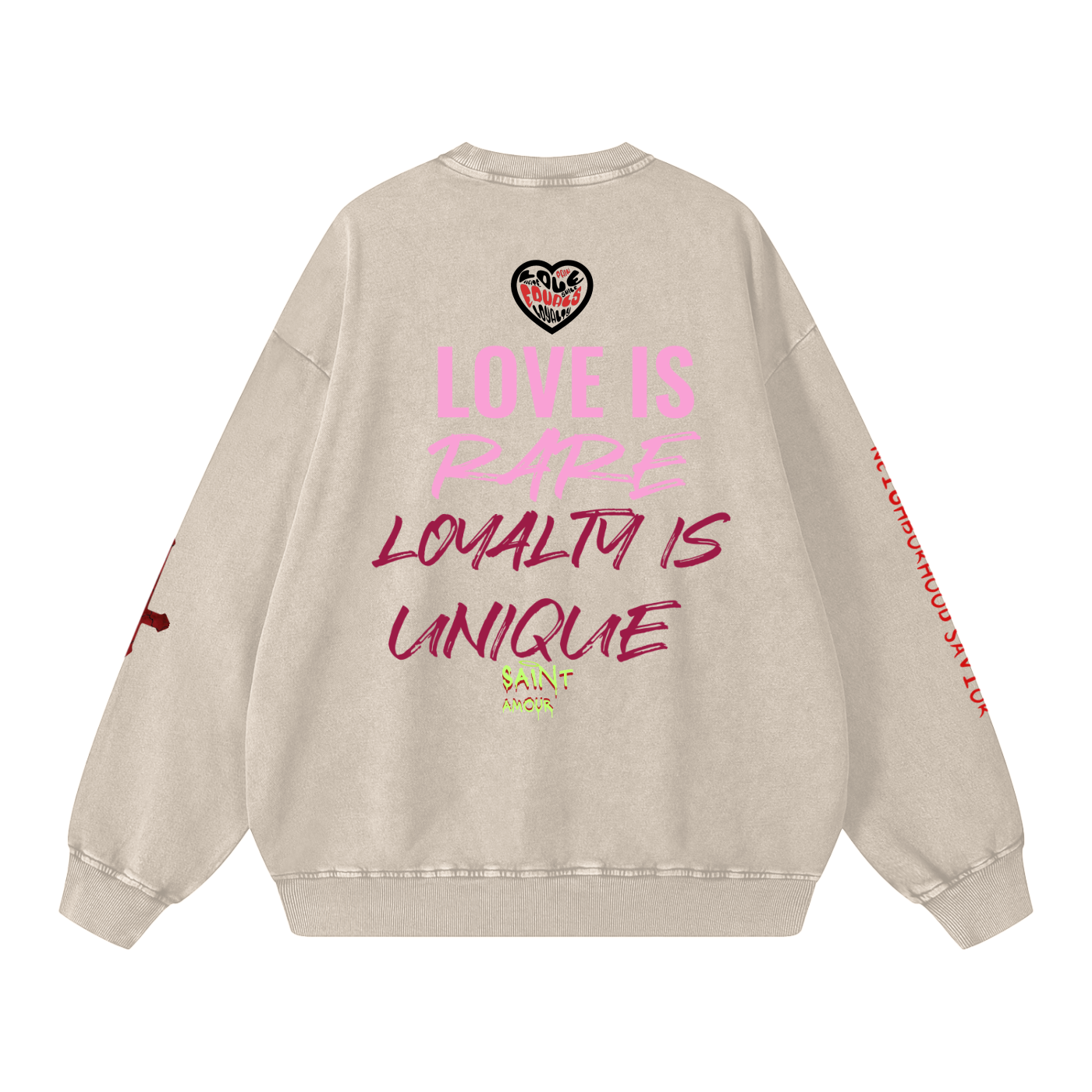 Cloaked lover Snow Washed Oversized Sweatshirt
