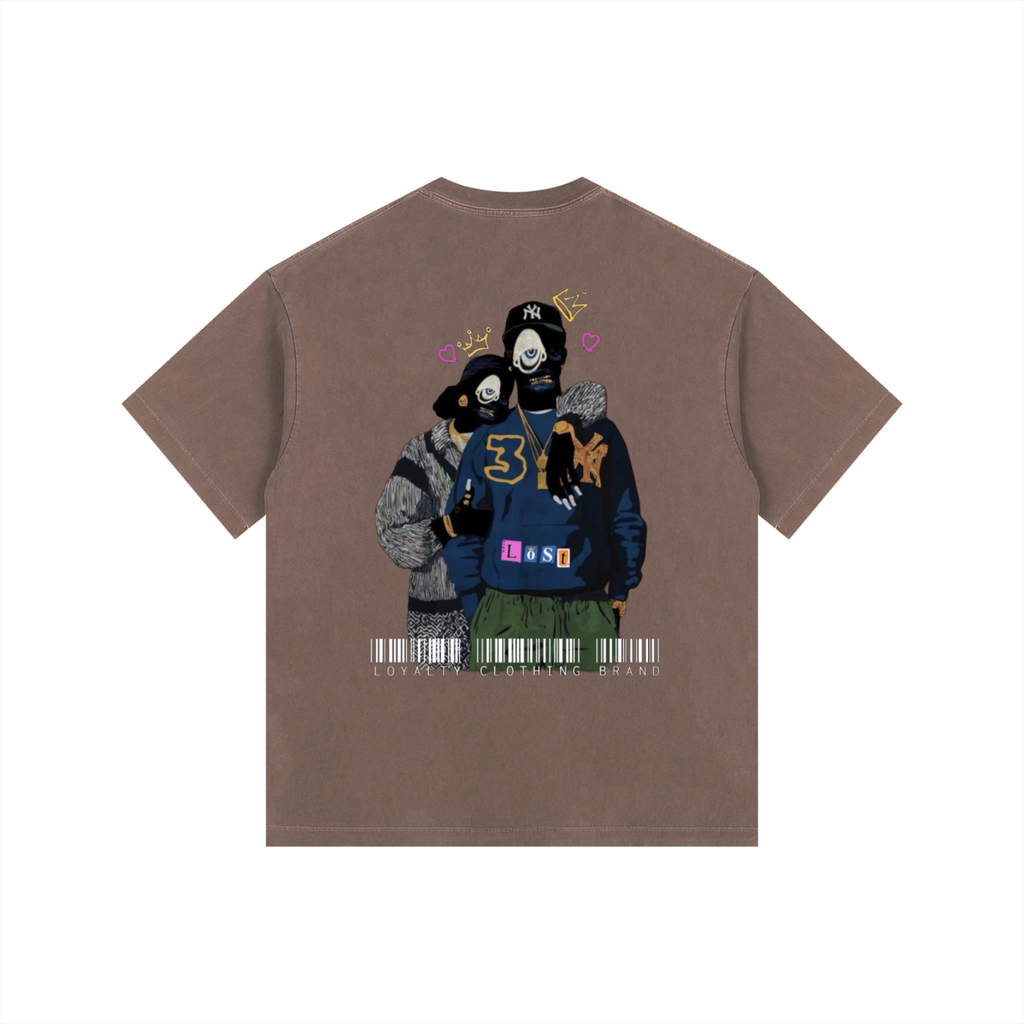 Lost in love 2 Vintage Washed Oversized Cotton T-Shirt
