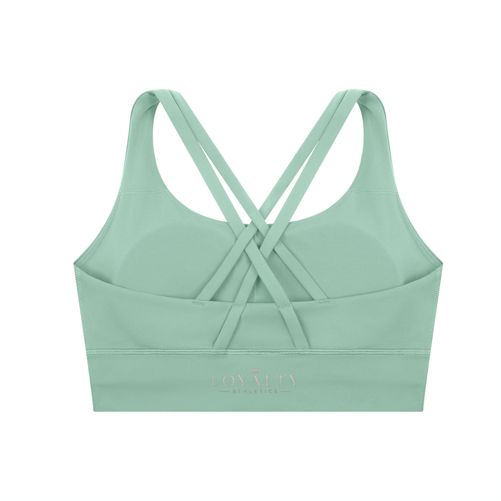 Loyalty Athletics (Purple wording)-Cross Sports Bra