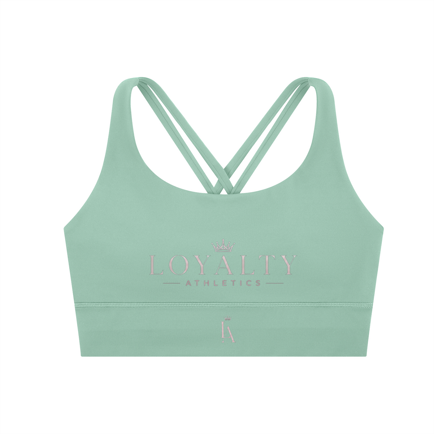 Loyalty Athletics (Purple wording)-Cross Sports Bra