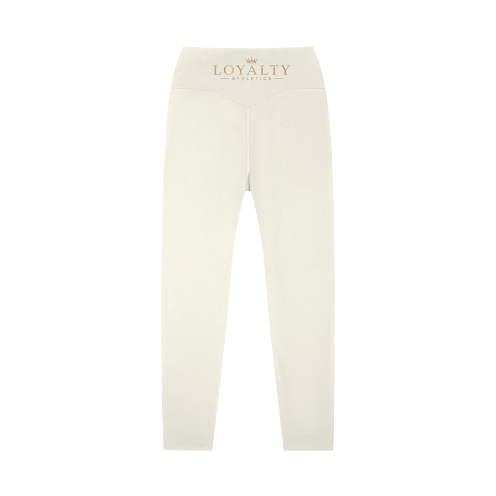 Loyalty athletics (gold wording)High-Waisted Yoga Leggings