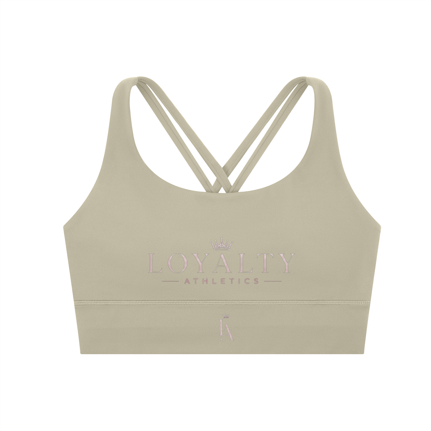 Loyalty Athletics (Purple wording)-Cross Sports Bra