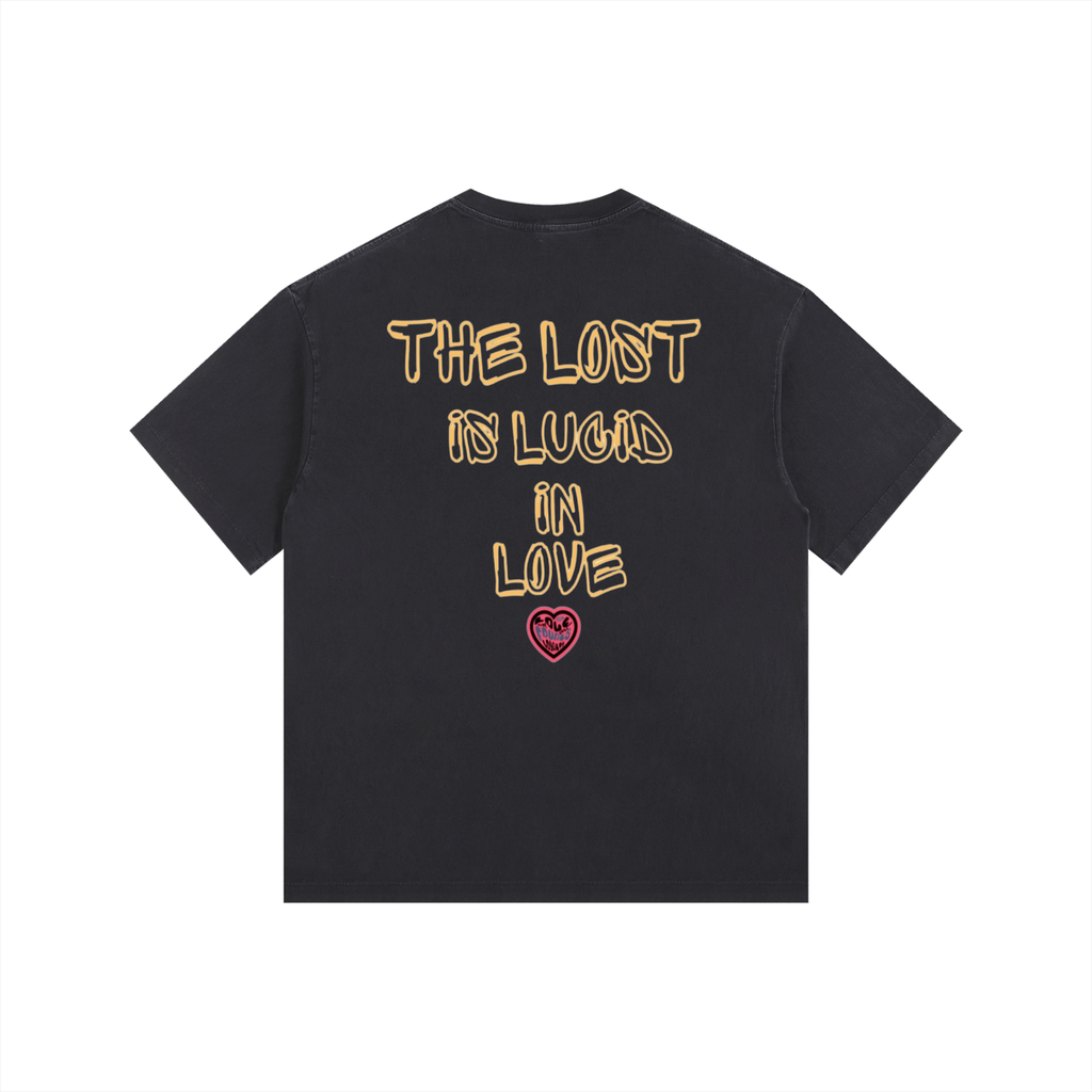 Lucid n love 2 Vintage Washed Oversized Cotton T-Shirt