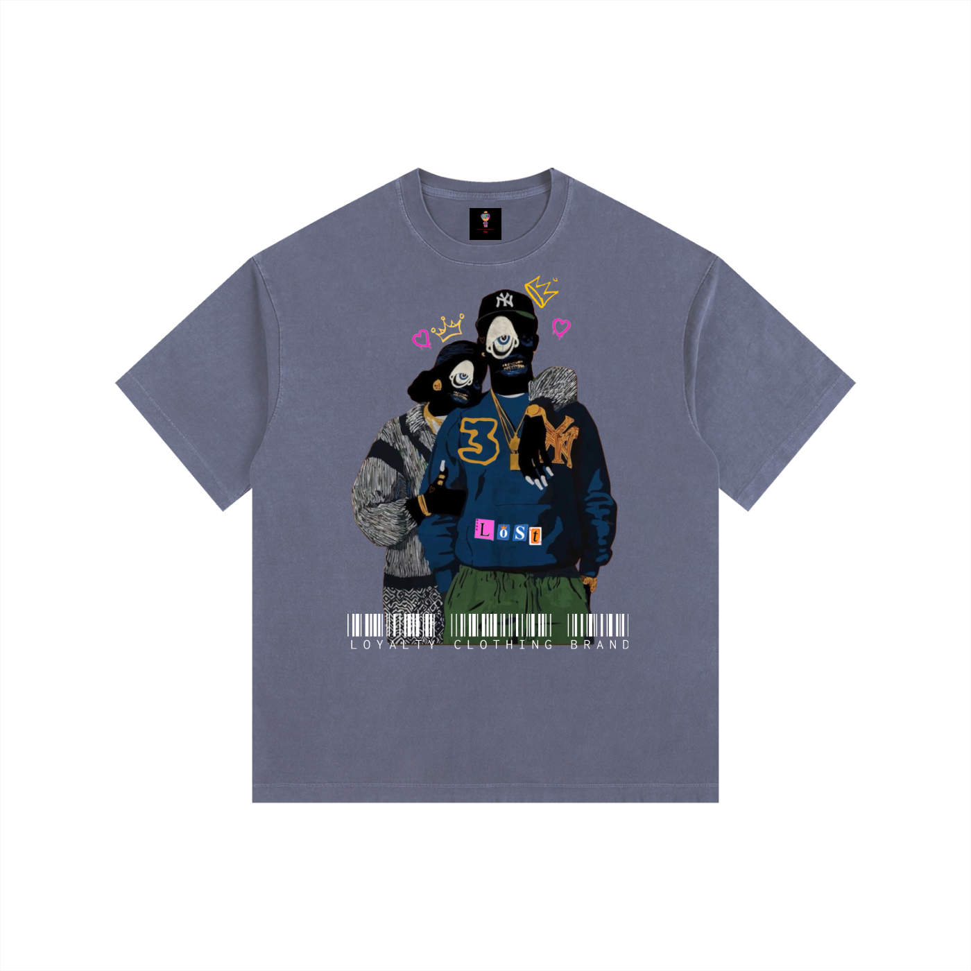 Lucid n love 2 Vintage Washed Oversized Cotton T-Shirt